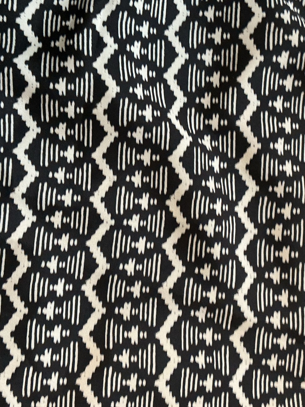 LOFT Black White Geometric Print Mini Skirt Elastic Waist Pull-On Size M NWT - Picture 11 of 14